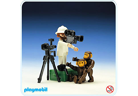 3364-A photographe et chimpanzés detail image 1