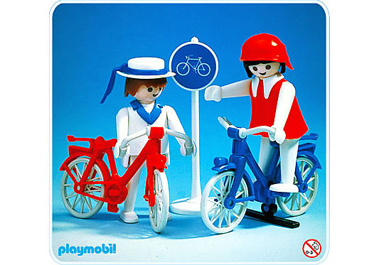 3573-A Deux cyclistes detail image 1