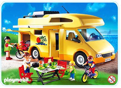 playmobil camping car jaune
