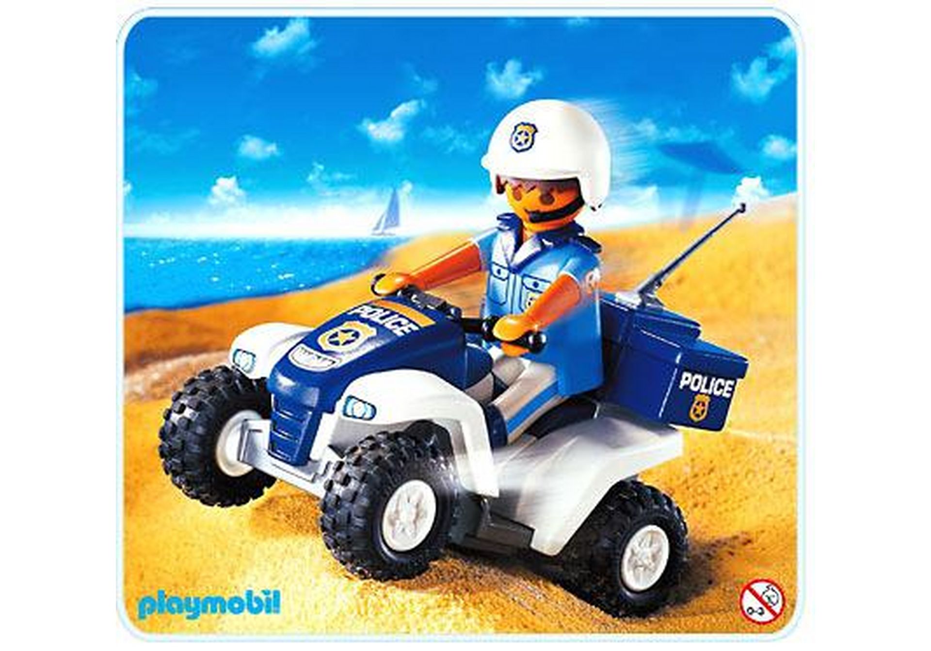 Playmobil Polizei Motorrad BLAULICHT aus Set 3564 Ersatzteil Police Quad 3655 