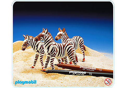 3673-A Color / 3 Zebras detail image 1