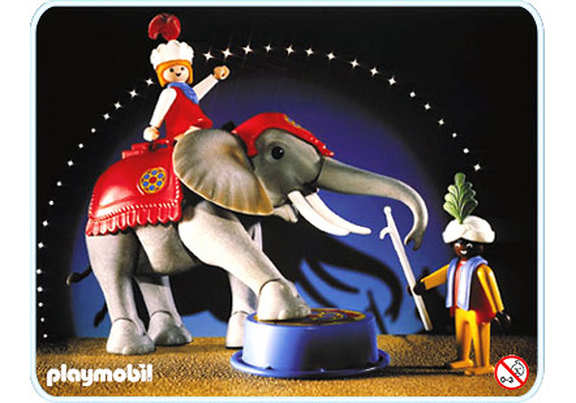 3711-A Eléphant de cirque et dresseur zoom image1
