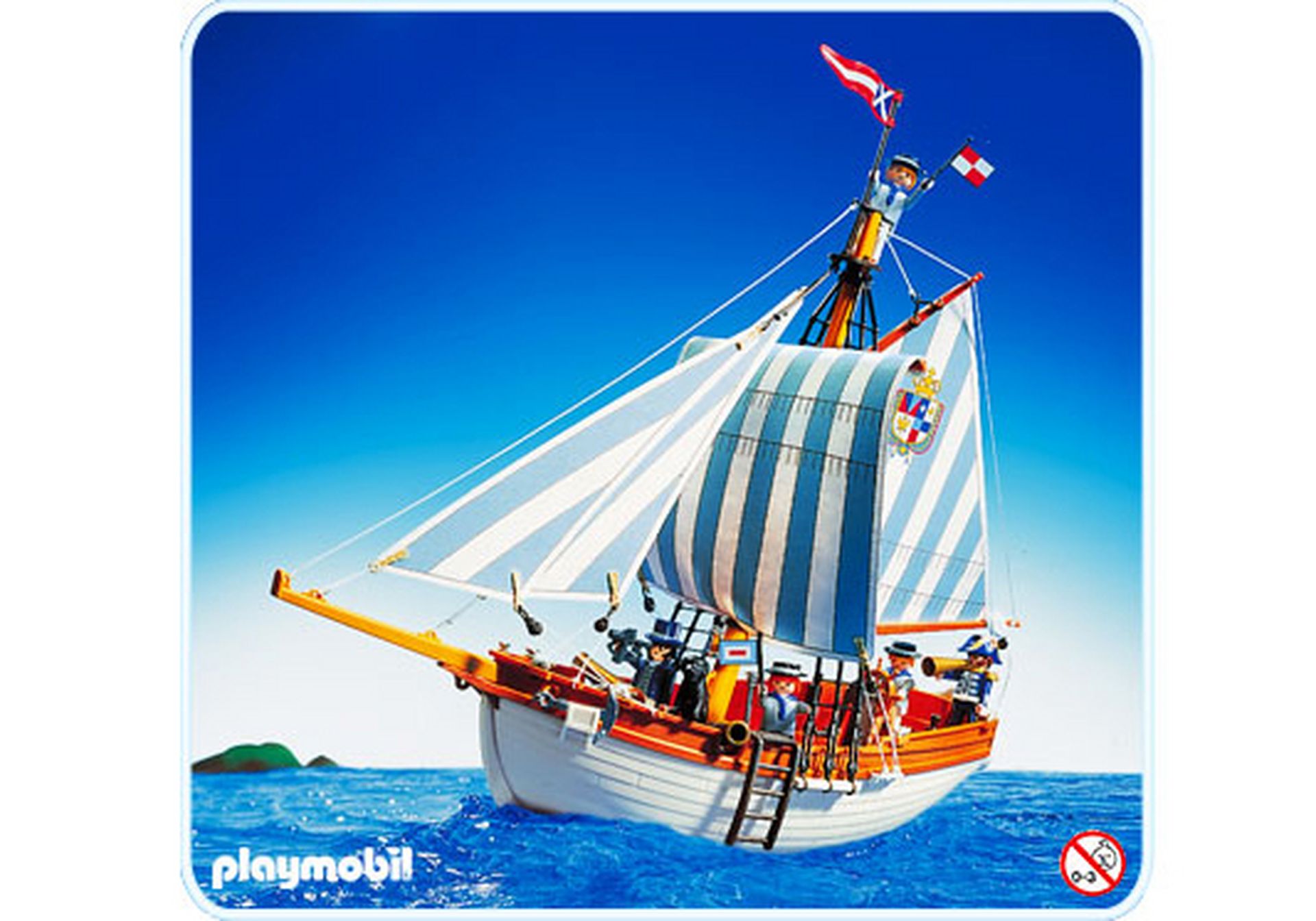 Playmobil Mastring Halter Segel für Piratenschiff 3940 Garde Boot 3740 