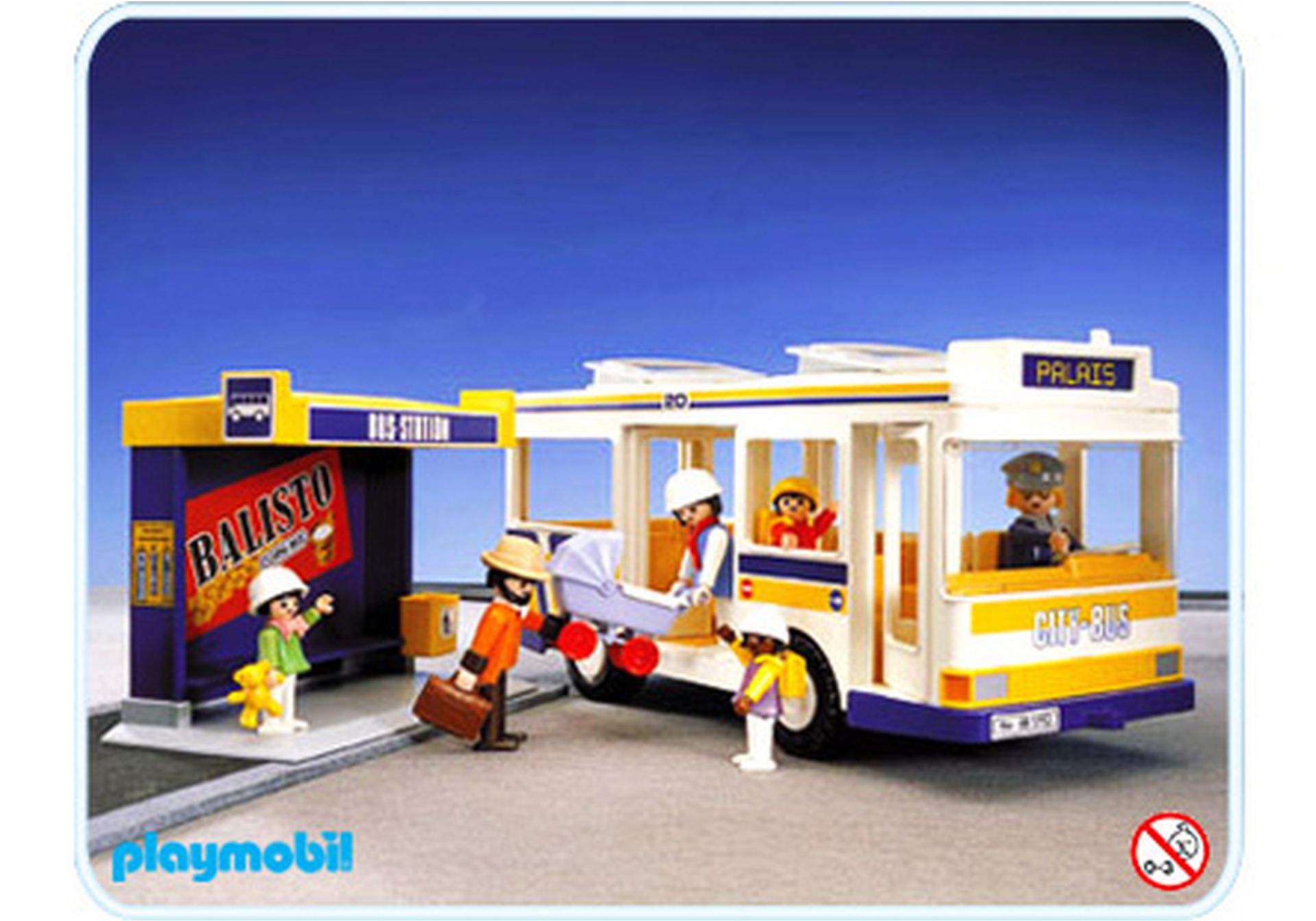 Playmobil 3782 City Bus und Wartehäuschen Haltestelle  #PM75 