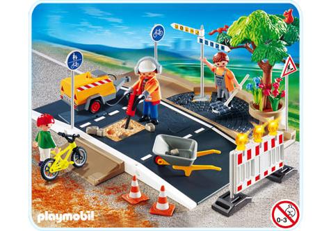 playmobil chantier route