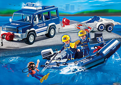 4087 Rescue Boat and Vehicle