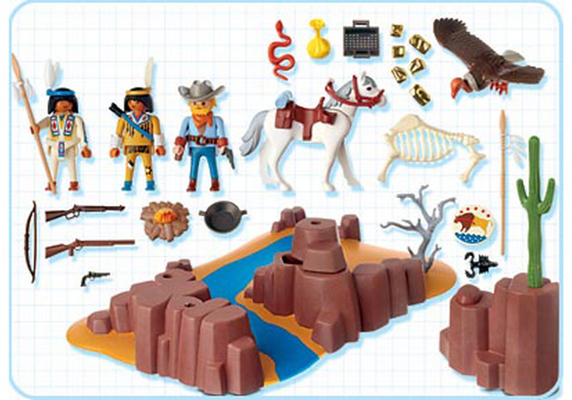3 chevelures noires pour squaw indienne PLAYMOBIL Western 