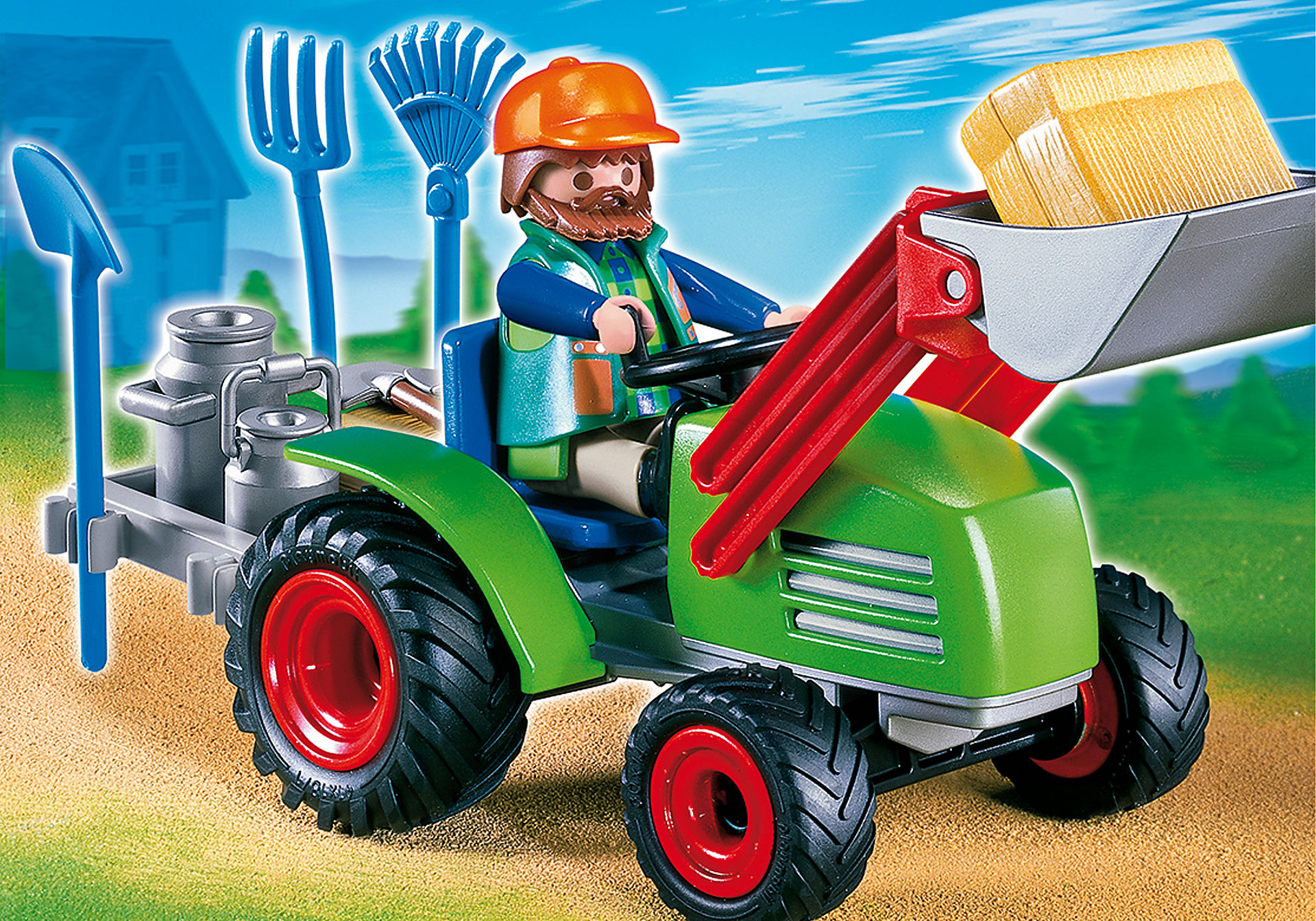 4143 Agriculteur avec tracteur zoom image1