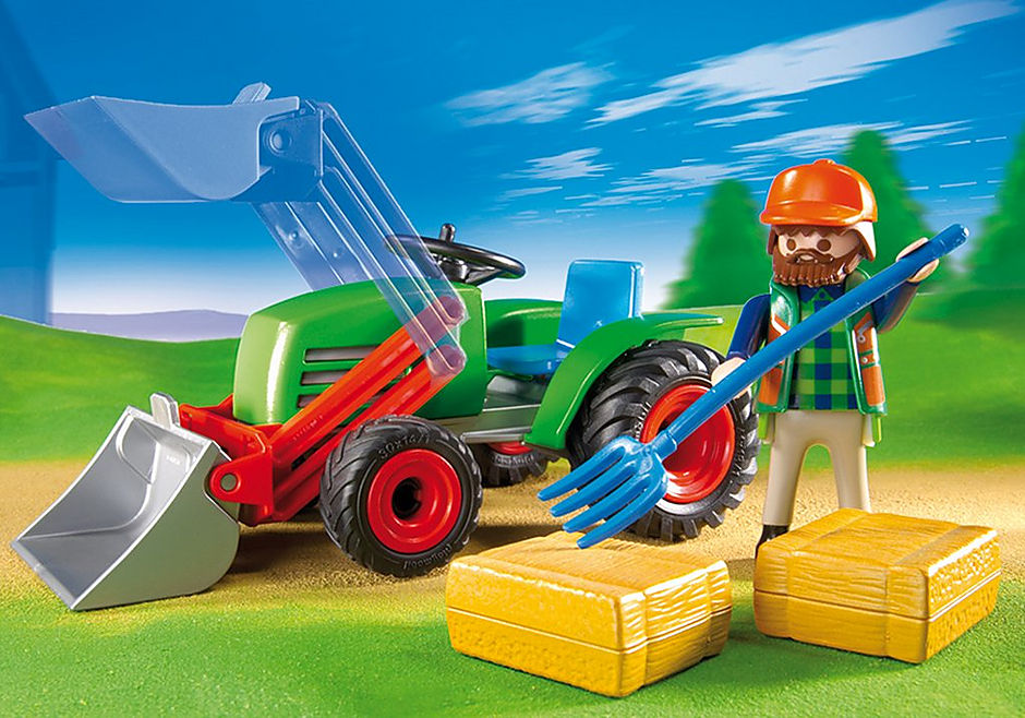 4143 Agriculteur avec tracteur detail image 3