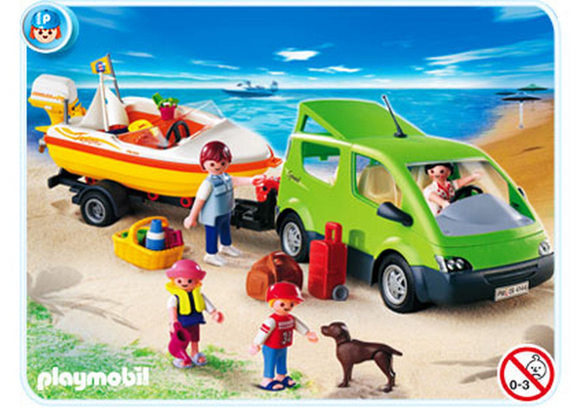 Playmobil Family Fun 4144 Familyvan mit Bootsanhänger Neu & OVP 