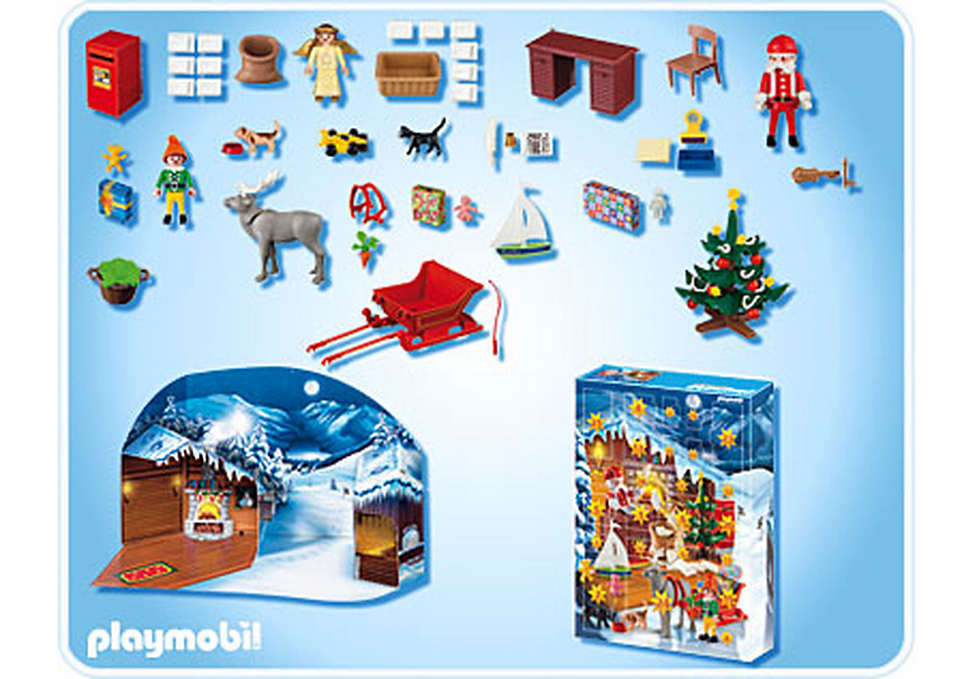 4161-A Adventskalender Weihnachts-Postamt zoom image2