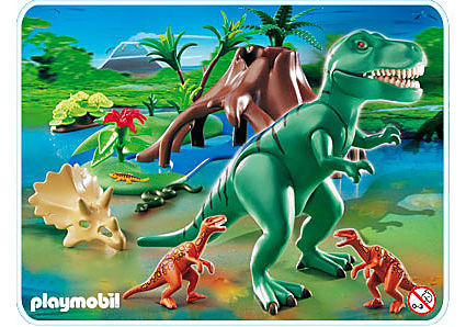 4171-A Tyrannosaure avec Velociraptors detail image 1
