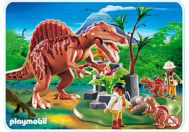 4174-A Spinosaurus mit Dino-Nest