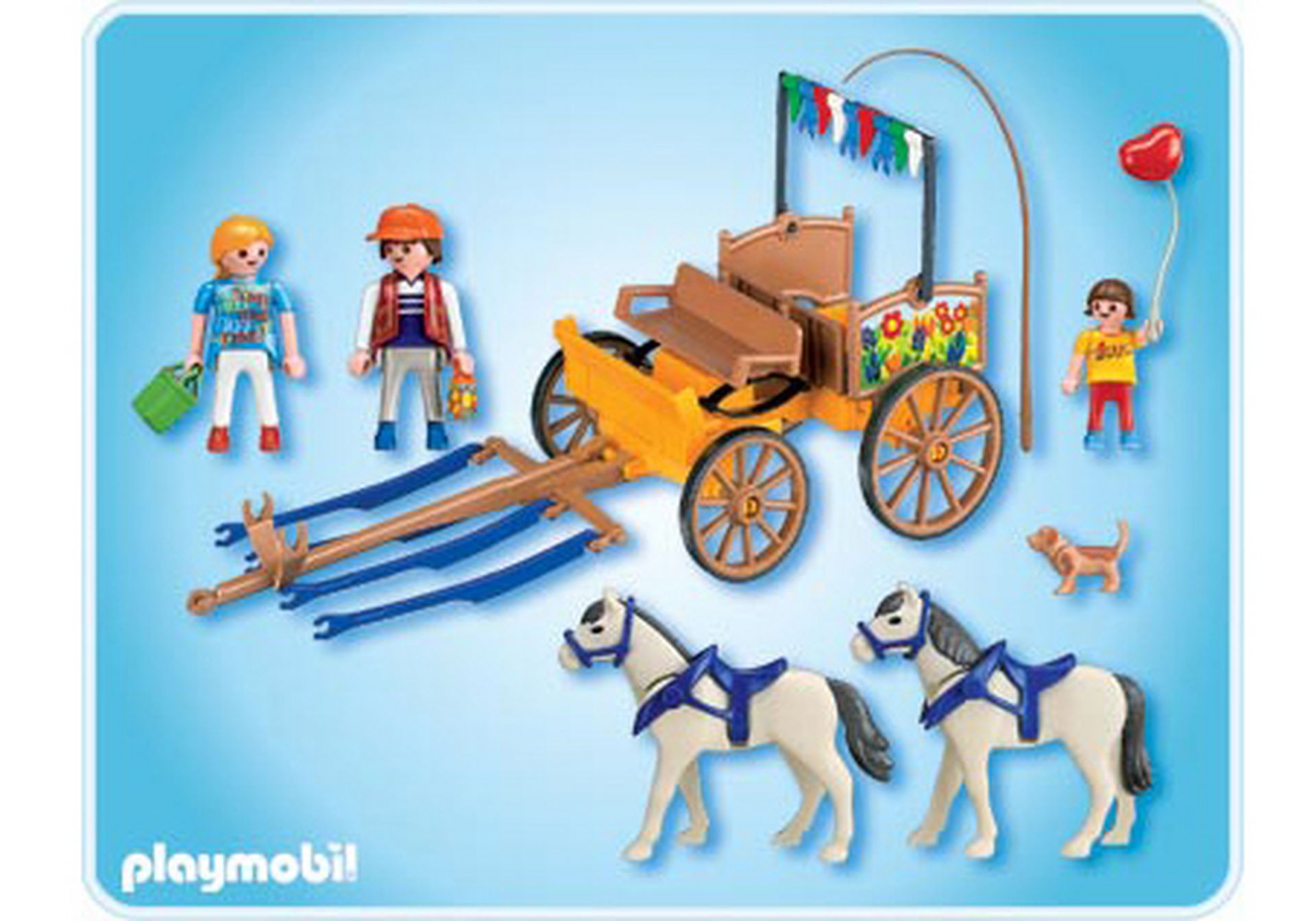 Playmobil Kutsche blau Ersatzteil 
