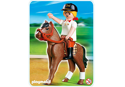 4191-A Reiterin mit Pferd detail image 1