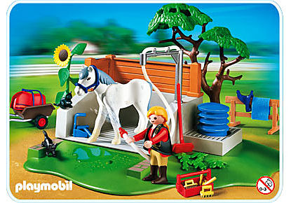 Playmobil station lavage chevaux Playmobil station lavage chevaux
