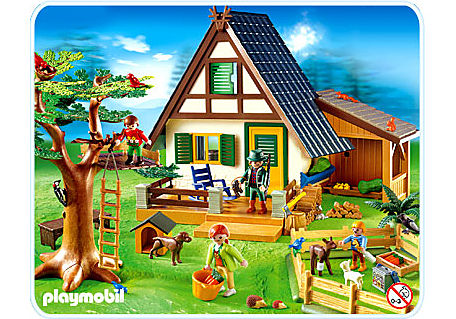 Famille Animaux Maison Forestiere 47 A Playmobil France