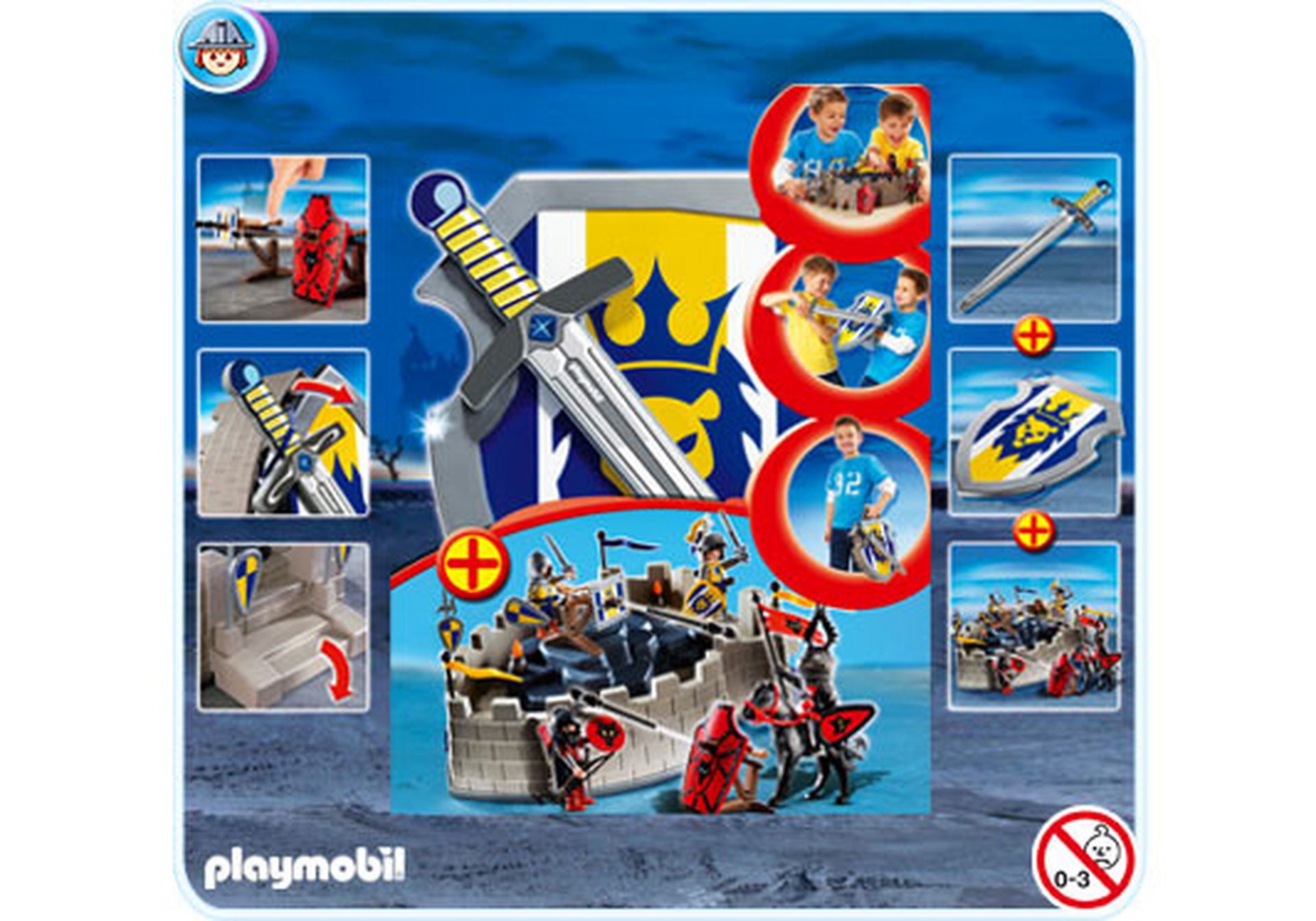 Playmobil SCHILD aus 3130/3265 Kreuz-Ritter/Chrom-Ritter,TOP-Zustand 