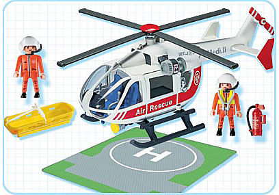 Pilote / hélicoptère de sauvetage 1.2.3 Playmobil - Grenier d'enfance