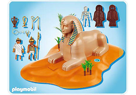 4242-A Sphinx avec momie detail image 2