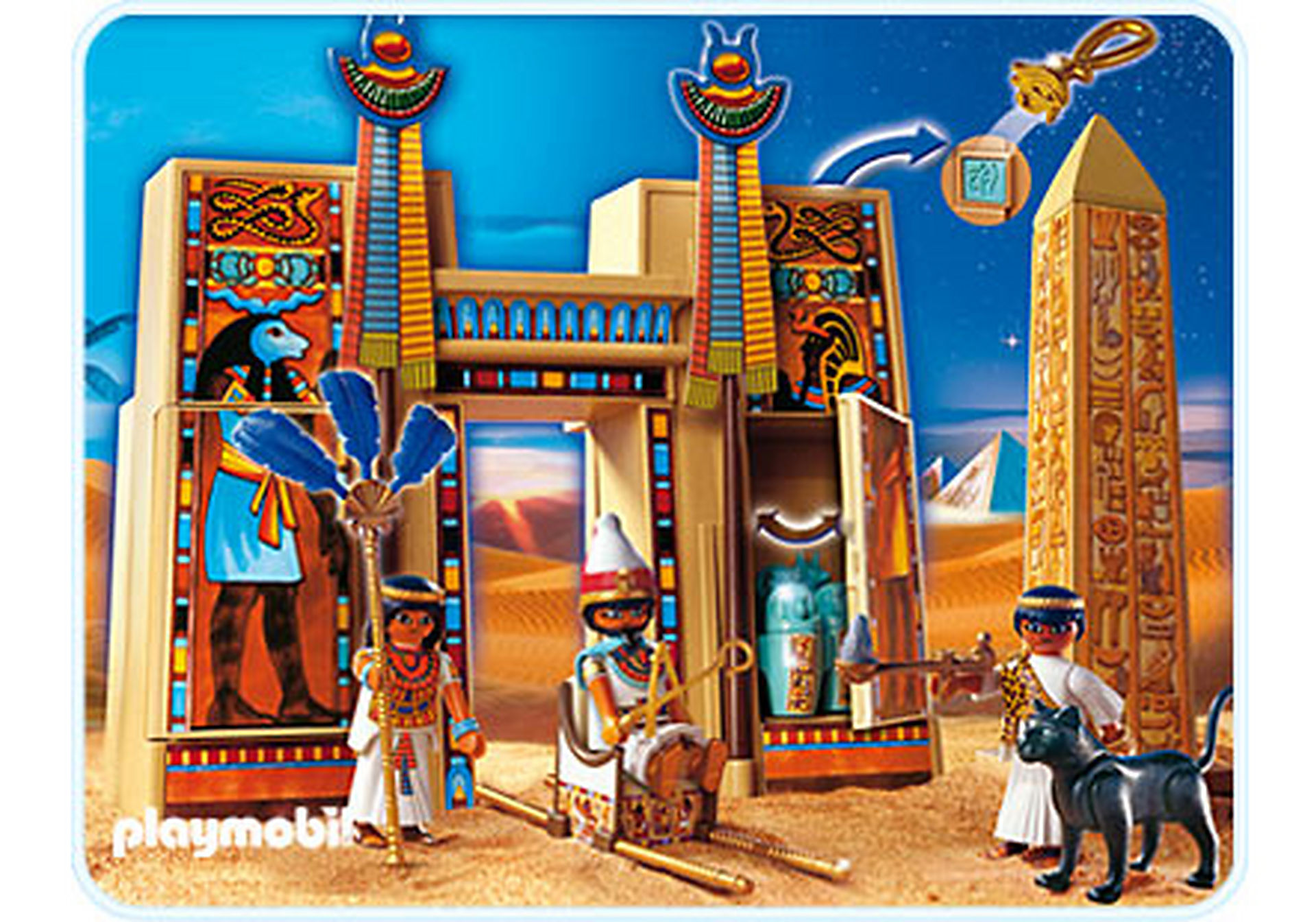4243-A Pharaon et pylône de temple zoom image1