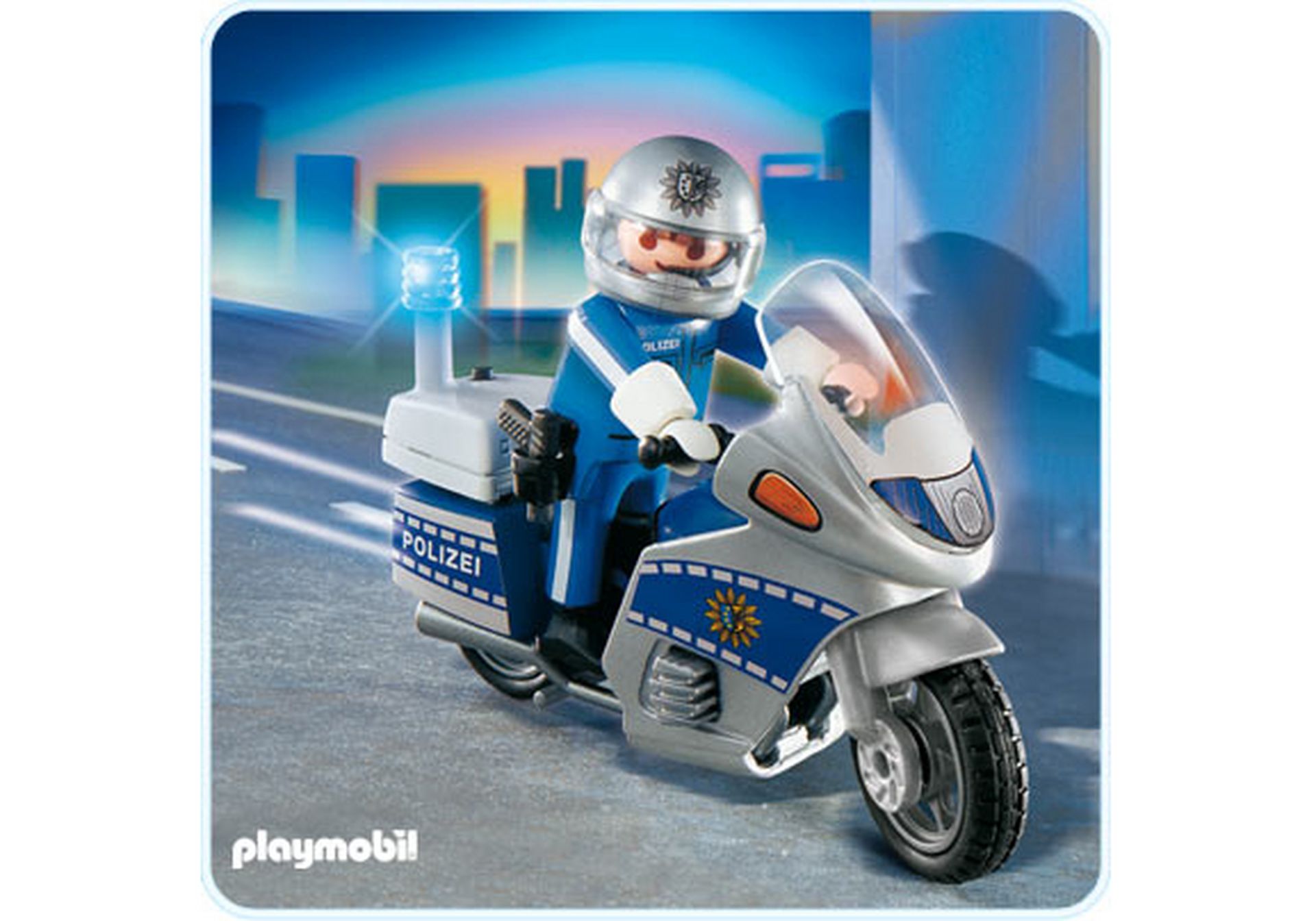 Playmobil Polizei Motorrad SATTELTASCHE BLAULICHT 3564 Police Schild Ersatzteil 