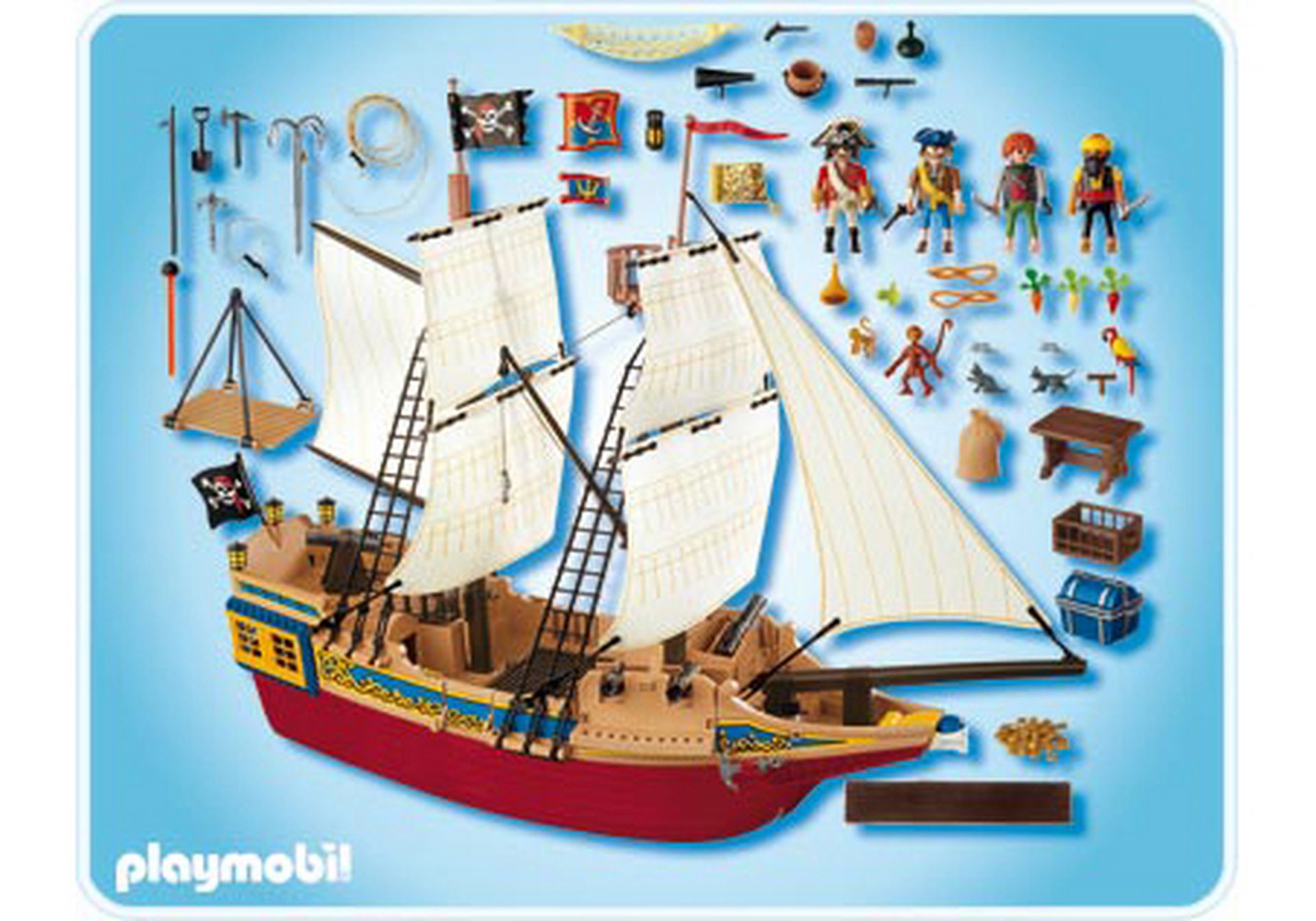 playmobil piece detachées bateau pirate 4290 