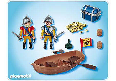 4295-A Soldats avec barque et trésor detail image 2