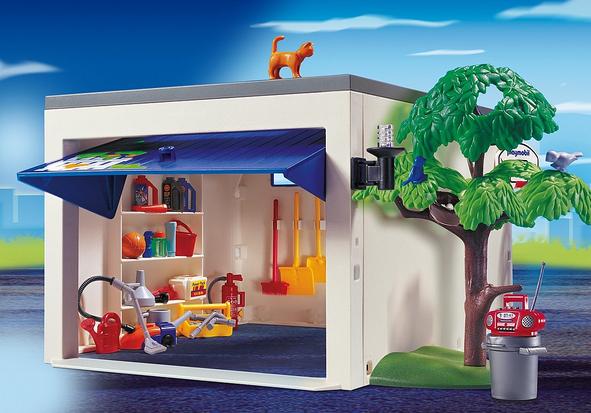 Perfekte Spielzeug-Garage mit Tor für kleine Mechaniker