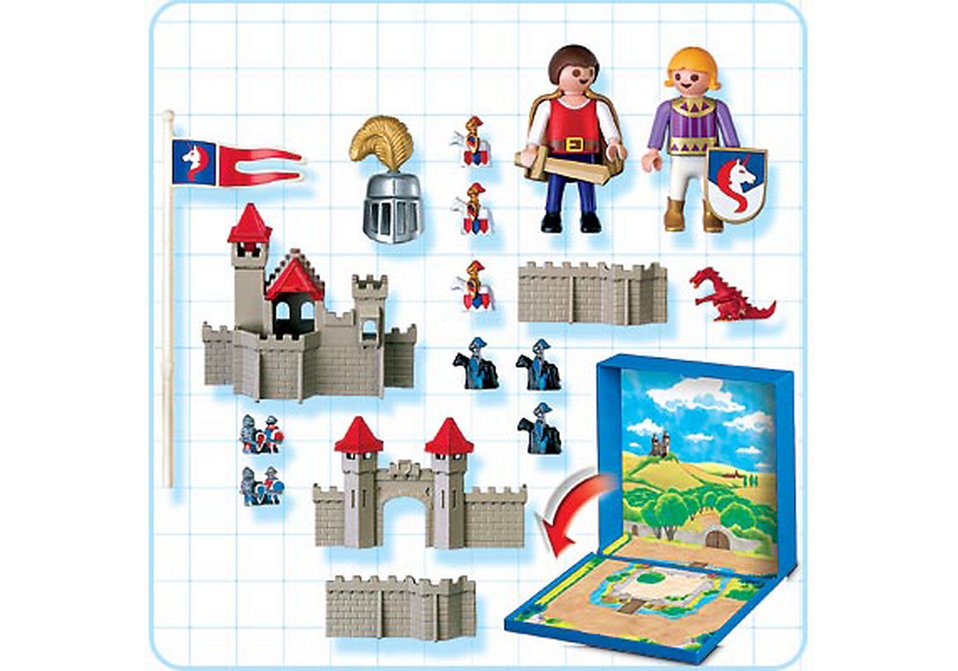 4333-A Micro Playmobil Chevaliers zoom image2