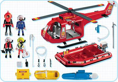 playmobil fire rescue helicopter