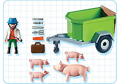 4495-A Tierarzt mit Schweinchen detail image 2