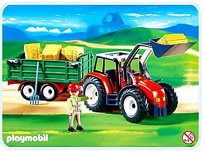 4496-A Großer Traktor mit Anhänger detail image 1