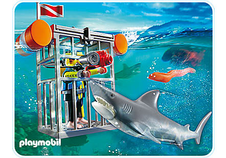 4500-A Plongeur avec requin detail image 1
