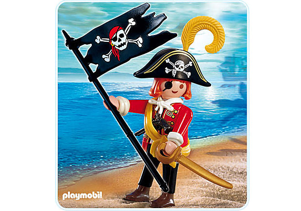 4690-A Pirate avec drapeau detail image 1