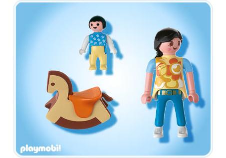 Maman Avec Bebe Et Cheval A Bascule 4744 A Playmobil