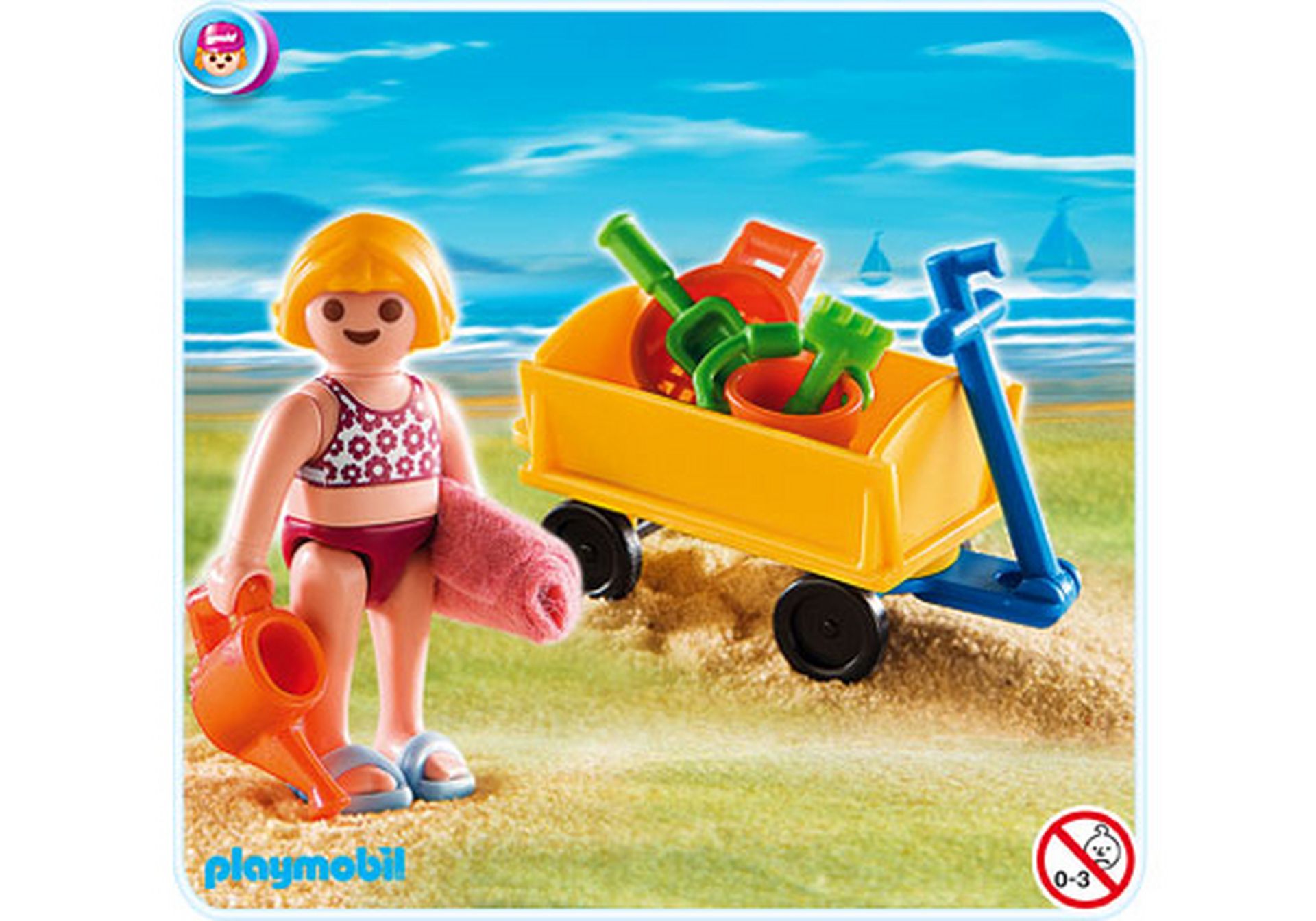 Playmobil Mädchen mit Bollerwagen Bär zum Puppenhaus 