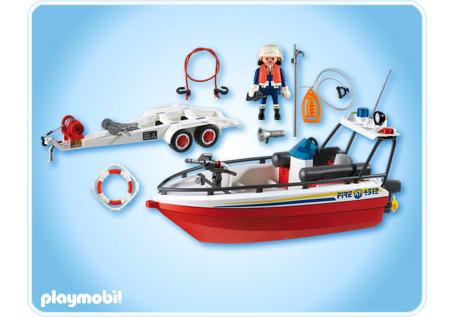 playmobil voiture remorque bateau