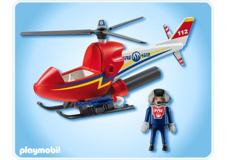 playmobil pompier helicoptere