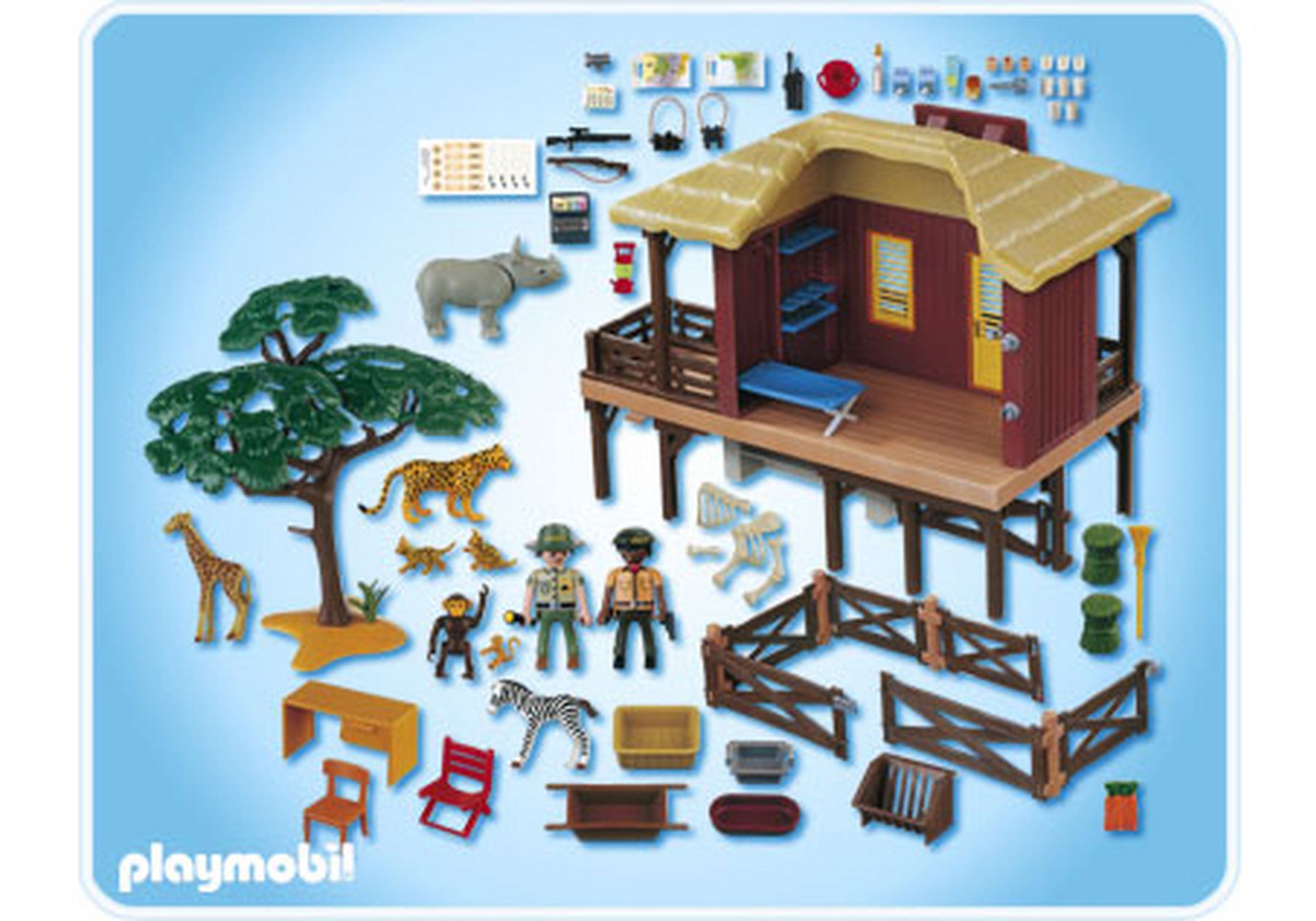 Playmobil ZAUN PFOSTEN Koppel Verbinder Wildtierpflegestation Safari 4826 6423 