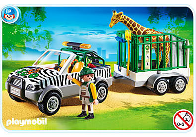 4855-A Zoo-Fahrzeug mit Anhänger detail image 1