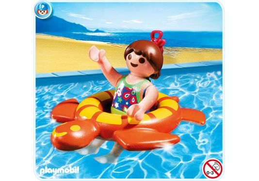 Playmobil Figur Sommer Badefigur Mädchen mit Badeanzug Schwimmflügel 