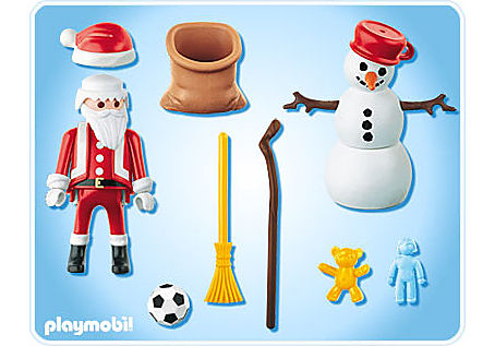 4890-A Père Noël et bonhomme de neige detail image 2