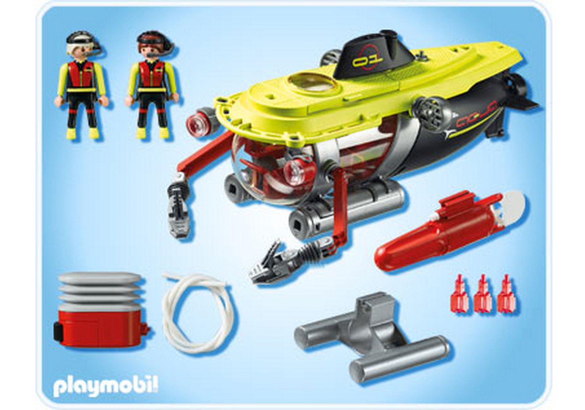 Playmobil sea-man submarine pilot search 4473 z365 