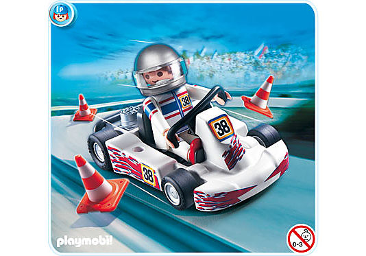 4932-A Rennfahrer mit Go-Kart detail image 1
