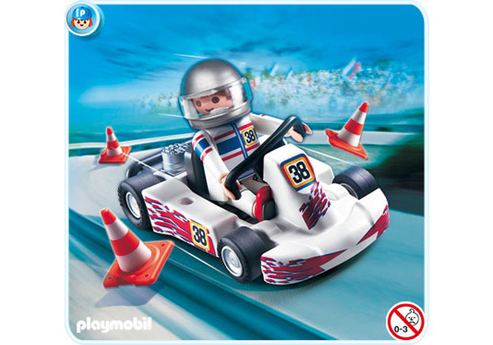 4932-A Rennfahrer mit Go-Kart zoom image1
