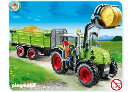 playmobil 5121 grand tracteur avec remorque