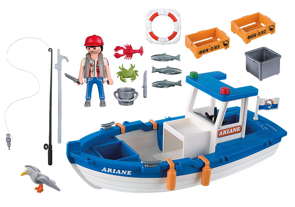 5131 Fisherman with Boat detail image 3