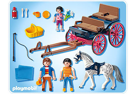 ② Playmobil – Famille avec calèche 4186 — Jouets