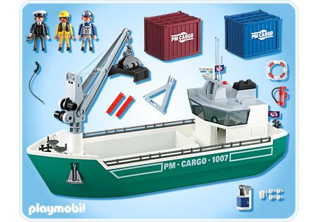 playmobil cargo ship with loading crane